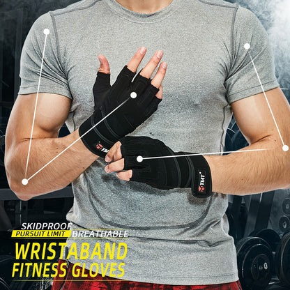 Gloves With Wrist Wrap Fitness TMT