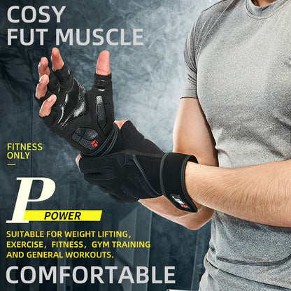 Gloves With Wrist Wrap Fitness TMT