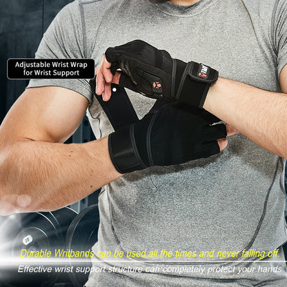 Gloves With Wrist Wrap Fitness TMT